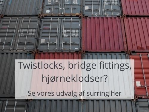 Twistlocks, bridge fittings, hjørneklodser 3